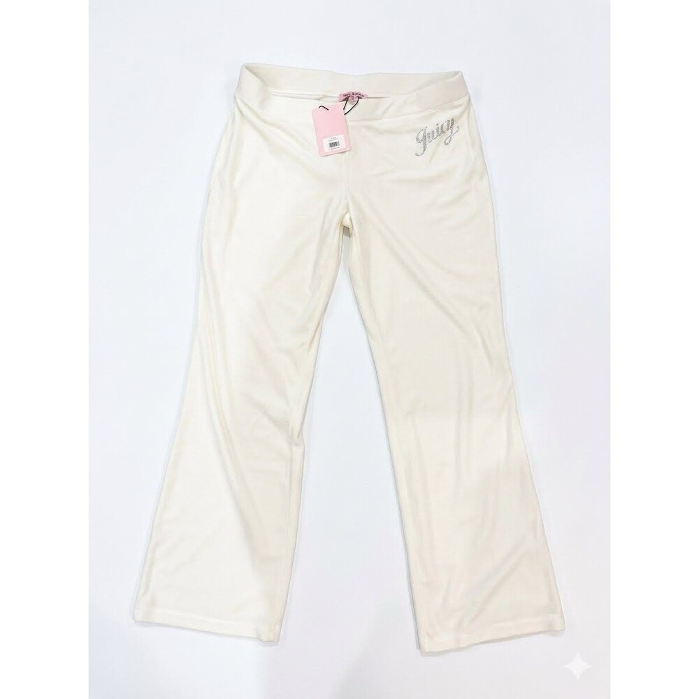 Juicy Couture Velour Track Pants Sweats L Oyster 069 (new With Tags)